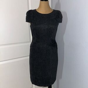 David Meister Woven Dark Gray Sheath Knee Length Dress 8